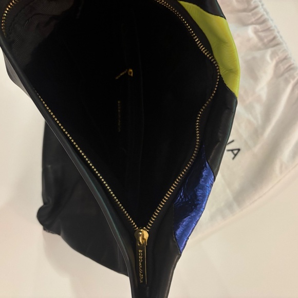 *****SOLD*••••BCBG MAXAZRIA Colorful Patchwork Clutch with dust bag. - Picture 3 of 4